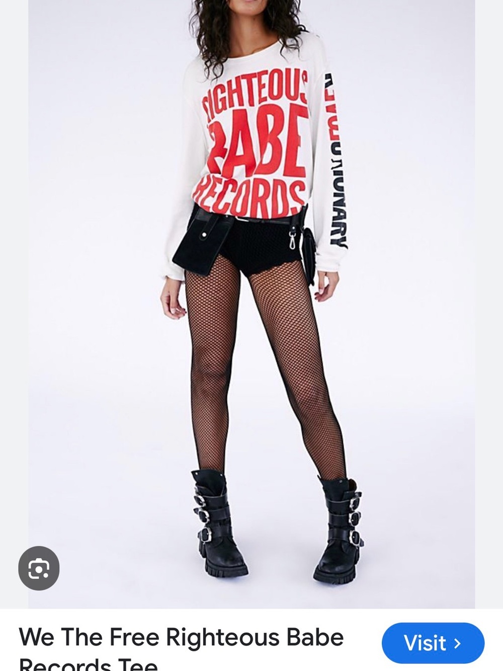 Righteous Babe Records Graphic Tee - White & Red
